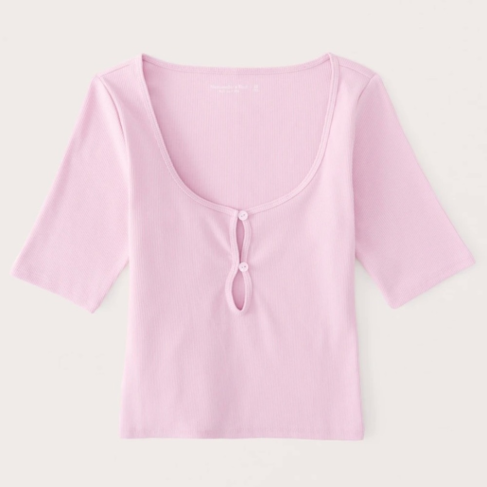 Pink Abercrombie & Fitch Cut Out Top - NWT